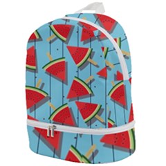 Blue Watermelon Popsicle  Zip Bottom Backpack by ConteMonfrey