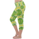 Lemon Cut Lightweight Velour Capri Yoga Leggings View2