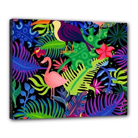 Tropical-exotic-colors-seamless-pattern Canvas 20  X 16  (stretched) by Wegoenart