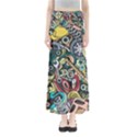 Cartoon-cute-doodles-hand-drawn-auto-service-seamless-pattern Full Length Maxi Skirt View1