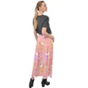 Cute Kawaii Kittens Seamless Pattern Velour Split Maxi Skirt View2