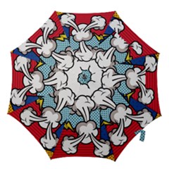 Rays Smoke Pop Art Style Vector Illustration Hook Handle Umbrellas (medium) by Wegoenart