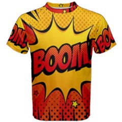 Explosion Boom Pop Art Style Men s Cotton Tee by Wegoenart