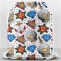 Full Color Flash Tattoo Patterns Drawstring Bag (Large) View2