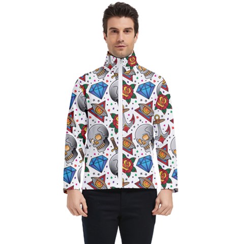Full Color Flash Tattoo Patterns Men s Bomber Jacket by Wegoenart