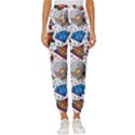 Full Color Flash Tattoo Patterns Cropped Drawstring Pants View1