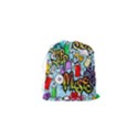 Graffiti Characters Seamless Patterns Drawstring Pouch (XS) View2