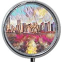 New York Skyline Manhattan City Mini Round Pill Box View1