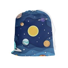 Galaxy Background Drawstring Pouch (xl) by danenraven