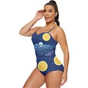 Galaxy Background Retro Full Coverage Swimsuit View2