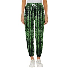 Matrix Technology Tech Data Digital Network Cropped Drawstring Pants by Wegoenart