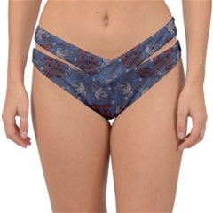 Armenian Ornaments Double Strap Halter Bikini Bottom by Gohar