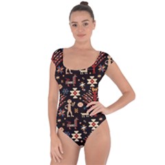 Carpet-symbols Short Sleeve Leotard  by Gohar