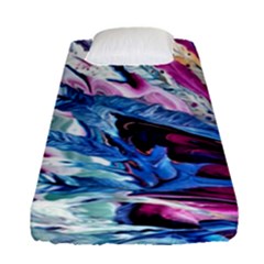 Feathers Fitted Sheet (single Size) by kaleidomarblingart