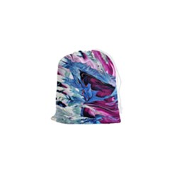 Feathers Drawstring Pouch (xs) by kaleidomarblingart