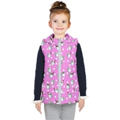 Coffee Chocolate Milk Drink Hot Kids  Hooded Puffer Vest by Wegoenart
