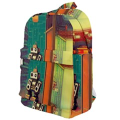 Illustration Robot Cute Sweet Futuristic Classic Backpack by Wegoenart