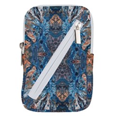 Lapislazuli Arabesque  Belt Pouch Bag (small) by kaleidomarblingart