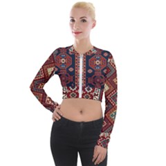Armenian Old Carpet  Long Sleeve Cropped Velvet Jacket by Gohar