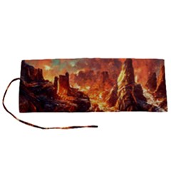 Vulcanic Landscape Vulcano Nature Roll Up Canvas Pencil Holder (s) by Wegoenart