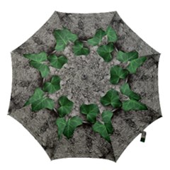 Vine On Damaged Wall Photo Hook Handle Umbrellas (small) by dflcprintsclothing