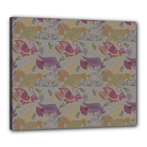 Pattern Armenian Birds Canvas 24  X 20  (stretched) by Gohar