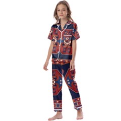 Armenian Carpet Kids  Satin Short Sleeve Pajamas Set by Gohar