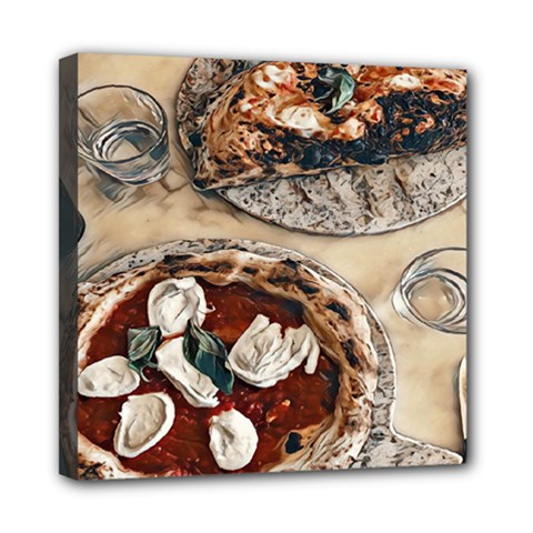 Pizza And Calzone Mini Canvas 8  X 8  (stretched) by ConteMonfrey