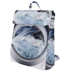 Gray Washing Machine Illustration Flap Top Backpack by Jancukart