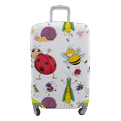 Cute Cartoon Insects Seamless Background Luggage Cover (small) by Jancukart