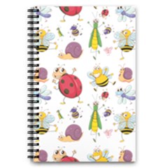 Cute Cartoon Insects Seamless Background 5 5  X 8 5  Notebook by Jancukart