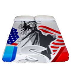New York City Holiday United States Usa Fitted Sheet (king Size) by Jancukart