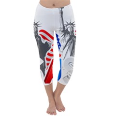 New York City Holiday United States Usa Capri Winter Leggings  by Jancukart