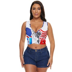 New York City Holiday United States Usa Women s Sleeveless Wrap Top by Jancukart
