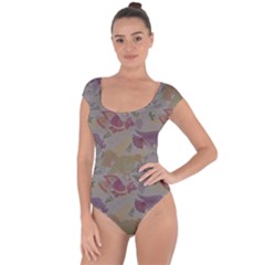 Pattern-tsit Short Sleeve Leotard  by Gohar