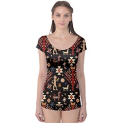 Carpet-symbols Boyleg Leotard  by Gohar