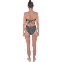 Robot Skull Extreme Close Up Tie Back One Piece Swimsuit View2