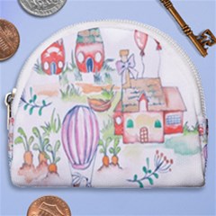 Easter Village  Horseshoe Style Canvas Pouch by ConteMonfrey