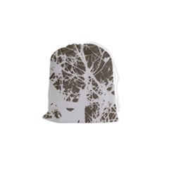 Botanical Motif Drawing Design Drawstring Pouch (small) by dflcprintsclothing