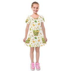 Easter Eggs   Kids  Short Sleeve Velvet Dress by ConteMonfrey