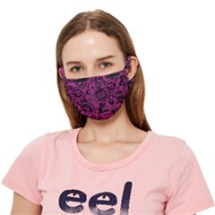 Pink And Black Logo Illustration Crease Cloth Face Mask (adult) by danenraven