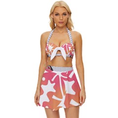 Im Fourth Dimension Space Vintage Style Bikini Top And Skirt Set  by imanmulyana
