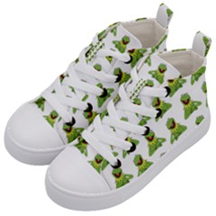 Kermit The Frog Kids  Mid-top Canvas Sneakers by Valentinaart