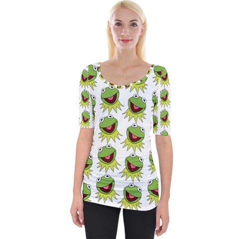 Kermit The Frog Wide Neckline Tee by Valentinaart