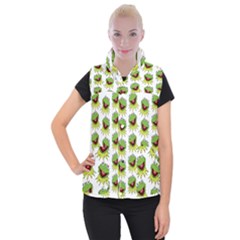 Kermit The Frog Women s Button Up Vest by Valentinaart