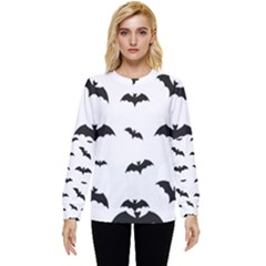 Bat Pattern Hidden Pocket Sweatshirt by Valentinaart