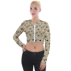 Halloween  Long Sleeve Cropped Velvet Jacket by Valentinaart