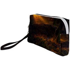 Sunset Forest Fall Sunbeams Nature Wristlet Pouch Bag (small) by danenraven
