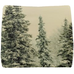 Winter Snow Frost Landscape Forest Trees Woods Seat Cushion by danenraven