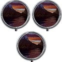 Sunset Island Tropical Sea Ocean Water Travel Mini Round Pill Box (Pack of 3) View1